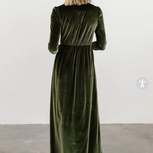 Baltic Born Olive Velvet Dress